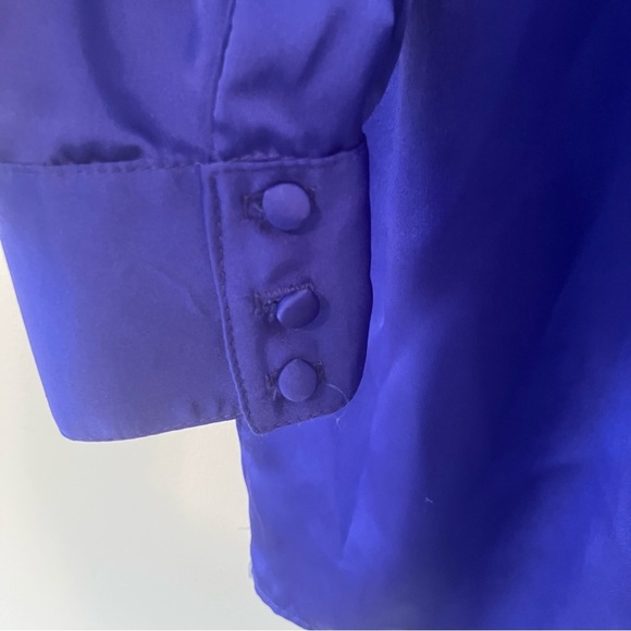 VTG Jack Winter Women’s Purple Blouse 70’s Office Career Preppy Old Money Sz 10 - Picture 2 of 4
